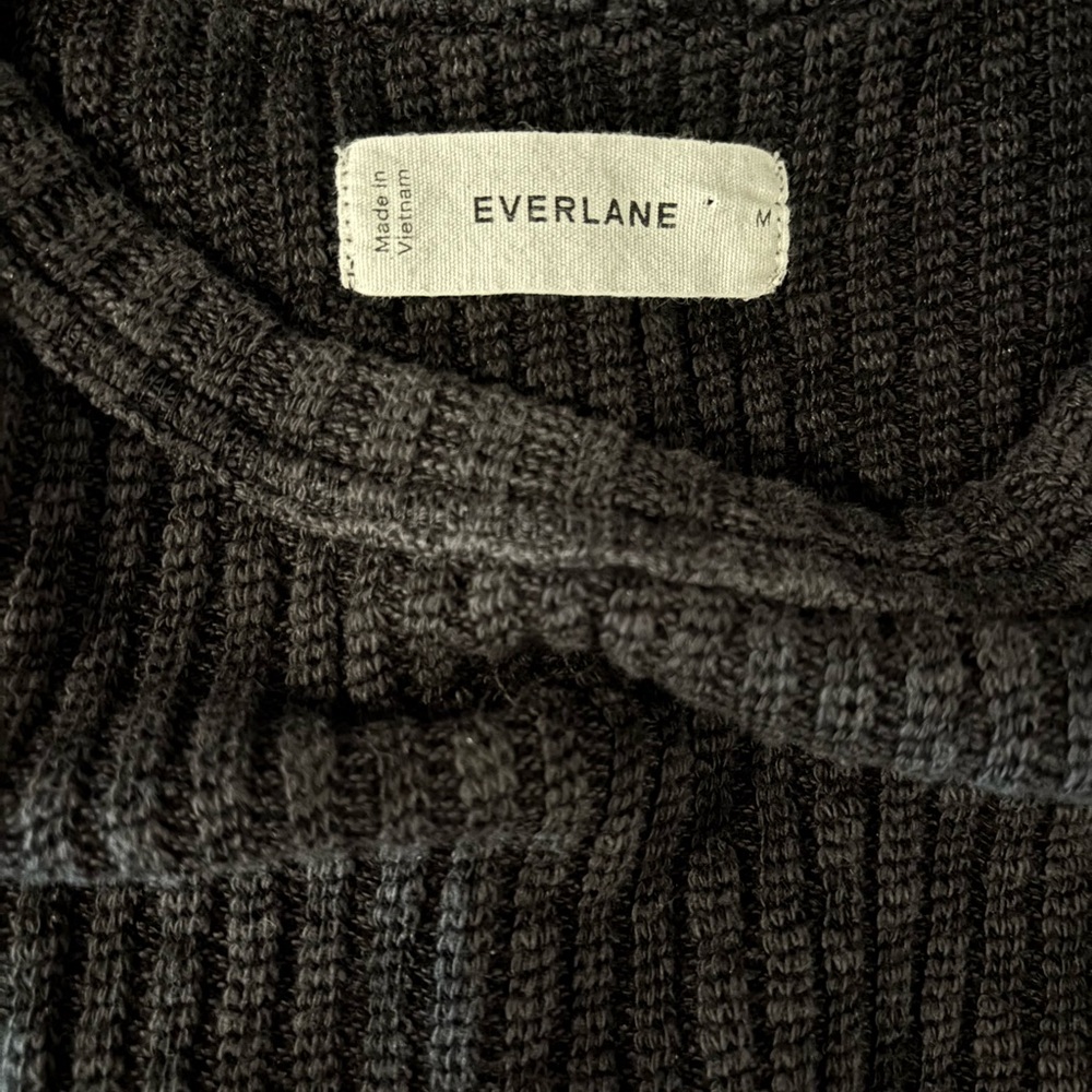 Everlane Charcoal Ribbed Knit Top - Picture 5 of 7